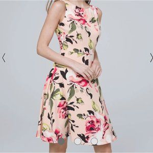 White House Black Market Floral fit and flare dress